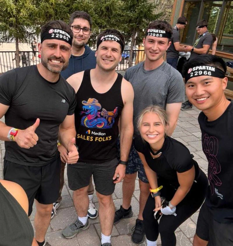 Median.co team members at a community run